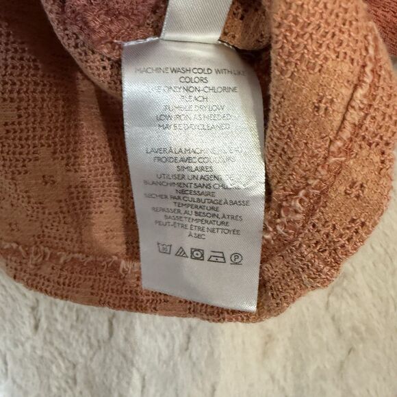 Free People Heartstrings Summer Puff Sleeve Crop Top Peach Sz XS - Picture 9 of 11